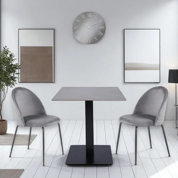 Orologio rotondo D60 cm in cristallo Fumč e numeri Argento - TIWAR