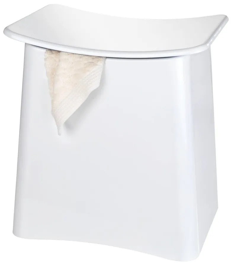 Sgabello bianco con vano portaoggetti , 33 l Wing - Wenko