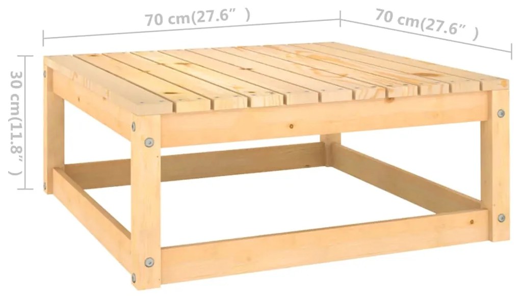 Set Divani da Giardino 8 pz in Legno Massello di Pino