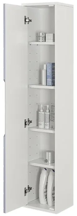 Colonna sospesa da bagno 30x150 azzurro polvere con ripiani Furore