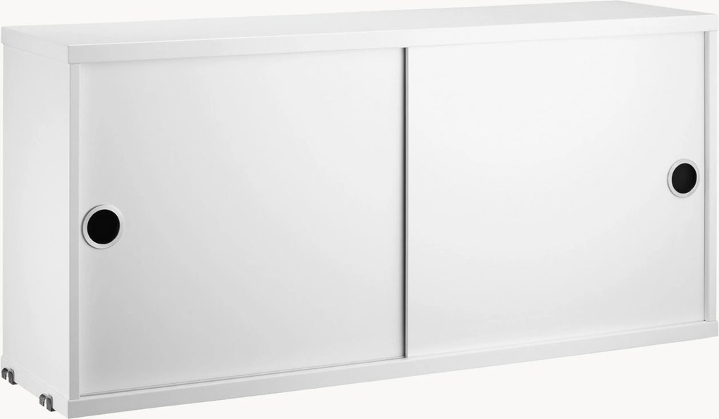 Armadietto con ante scorrevoli String System, larg. 78 x prof. 20 cm