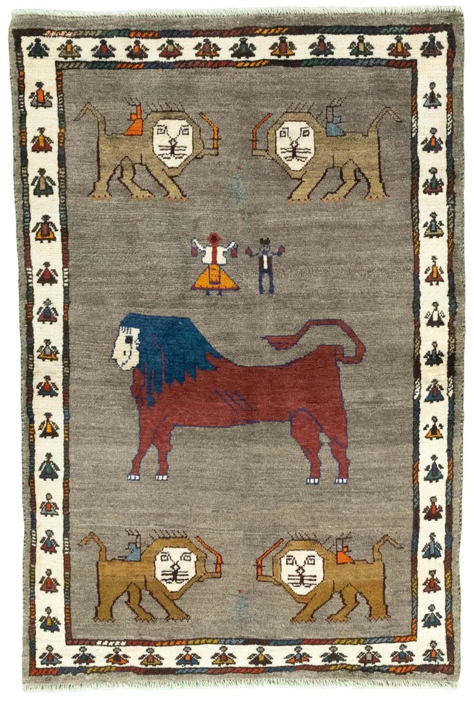 Gabbeh Tappeto persiano 160x110 Nero (Iran) Annodato A Mano