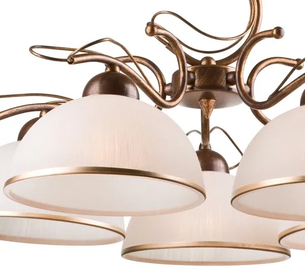 Lampadario a catena COBRA 5xE27/60W/230V bronzo/patina