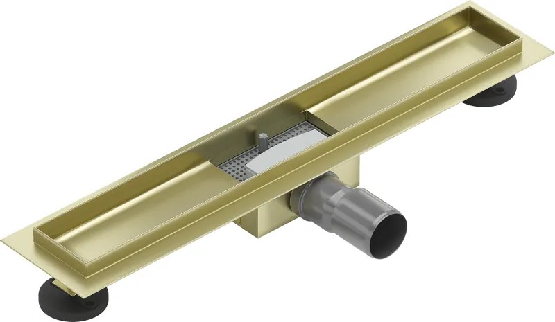 Mexen Flat corpo per scarico lineare 60 cm, oro spazzolato - 1A15060