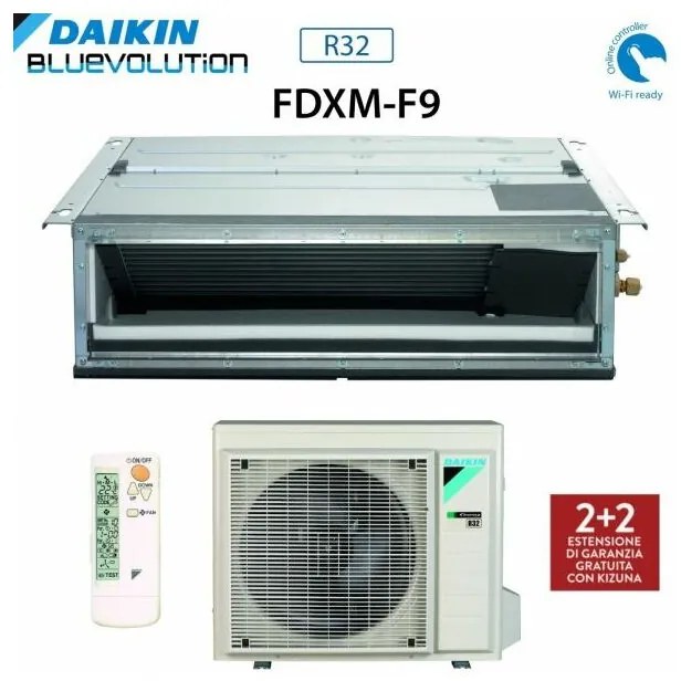 Climatizzatore Condizionatore Daikin Bluevolution Inverter Canalizzato Ultrapiatto 18000 Btu FDXM50F3/F9 R-32 Wi-Fi Optional - Garanzia Italiana