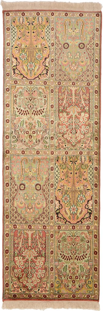 Cashmere Silk Tappeto orientale 190 x 60 (Indian) Annodato A Mano