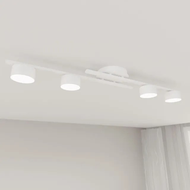 Lampada da soffitto in acciaio FRAGMENT 4 da interno 4xGX53