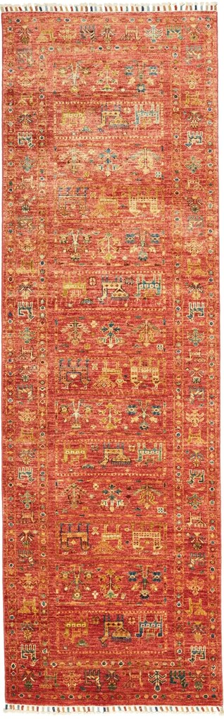 Samarkand Tappeto orientale 250x80 Rosso (Pakistan) Annodato A Mano