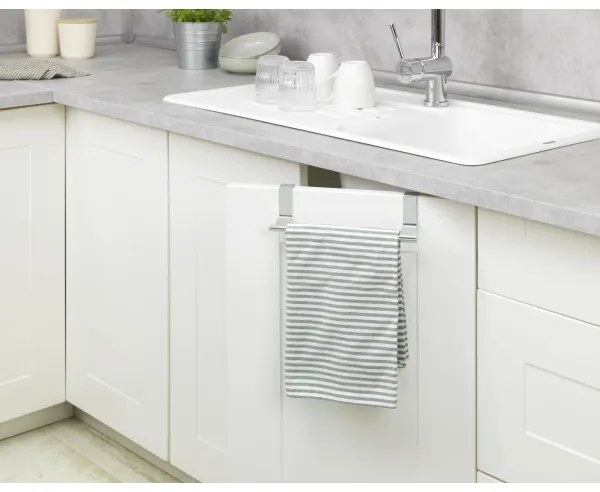 WENKO 53245100 - Portasciugamani TELESCOPE 7x6 cm argento/nero