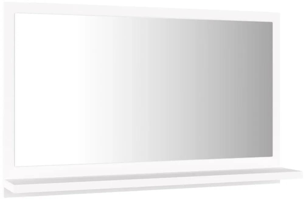 Specchio da Bagno Bianco 60x10,5x37 cm in Legno Multistrato