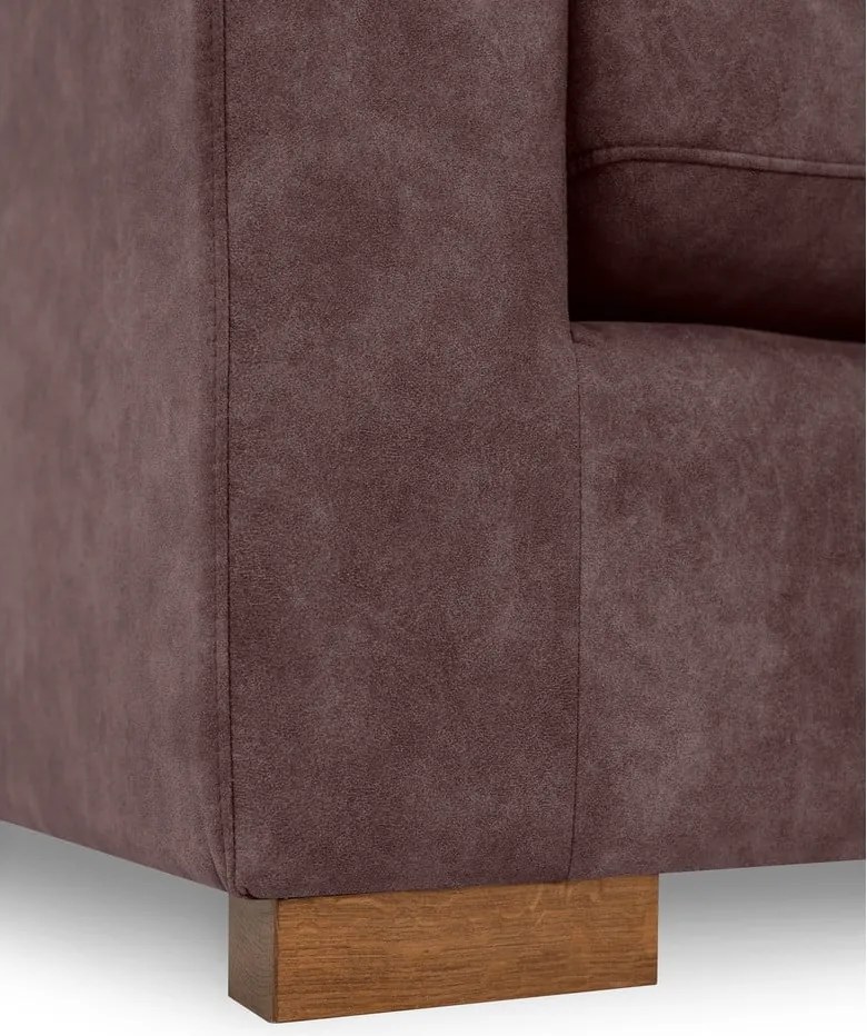 Divano in similpelle marrone scuro 225 cm Hamburg - Scandic