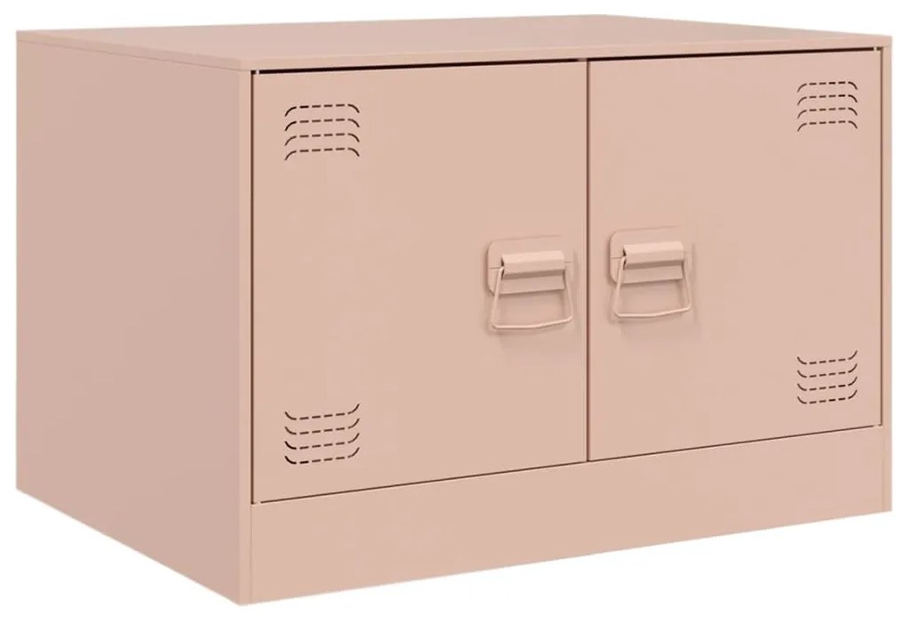 Tavolino da salotto rosa 67x50x44 cm in acciaio