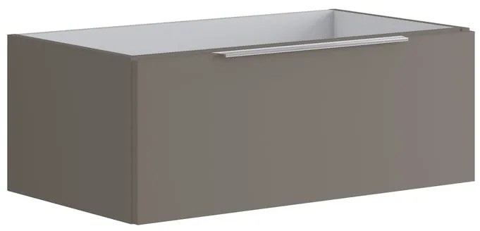 Cassettone bagno Brera 1 cassetto P 45.5 x L 79.5 x H 30 cm laccato opaco grigio londra