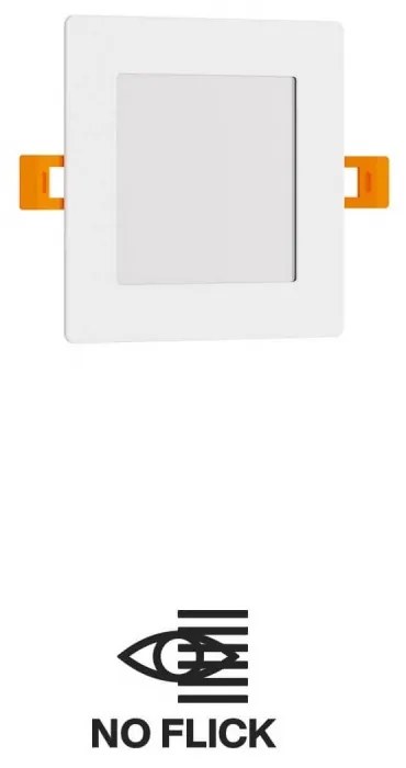 Pannello LED Quadrato 8W, 800lm, no Flickering, Foro 110x110mm Colore Bianco Caldo 3.000K
