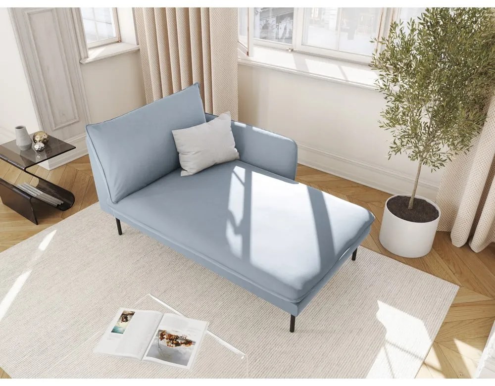 Poltrona in velluto azzurro (angolo destro) Vienna - Cosmopolitan Design