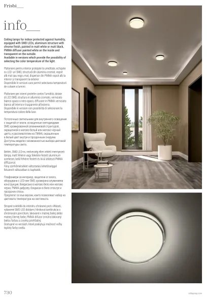 Redo 01-3731 - Plafoniera LED FRISBI LED/12W/230V 3000/4000K IP44 bianco