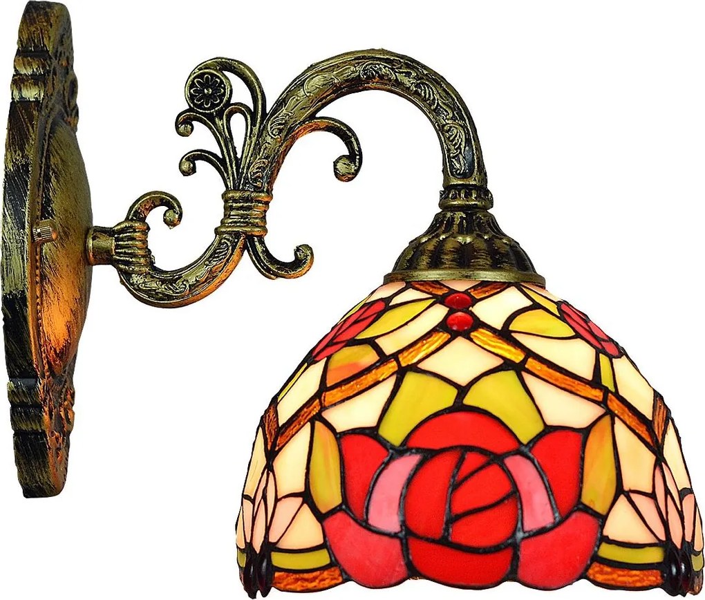 Brilagi - Lampada da parete in stile Tiffany con vetri colorati GARLAN 1xE27/40W/230V