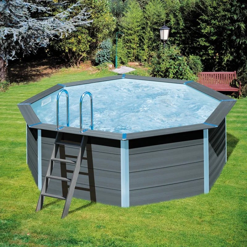 Piscina fuori terra rigida GRE KPCO41 grigio H 1.24 x ⌀ 4.1 m