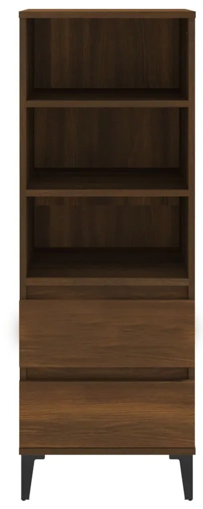 Credenza rovere marrone 40x36x110 cm in legno multistrato