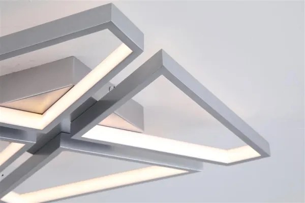 Searchlight 36520SI - Plafoniera LED dimmerabile QUATRO LED/29W/230V 40x40 cm