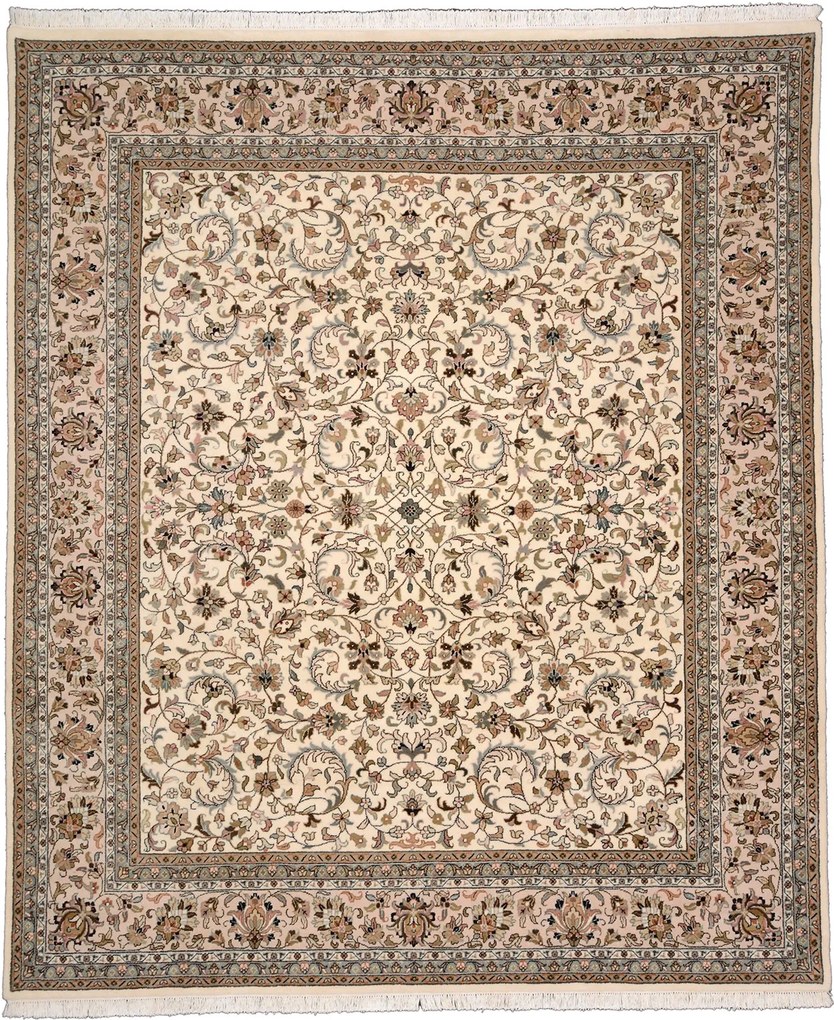 Isfahan Tappeto orientale 290 x 250 Beige (Indian) Annodato A Mano