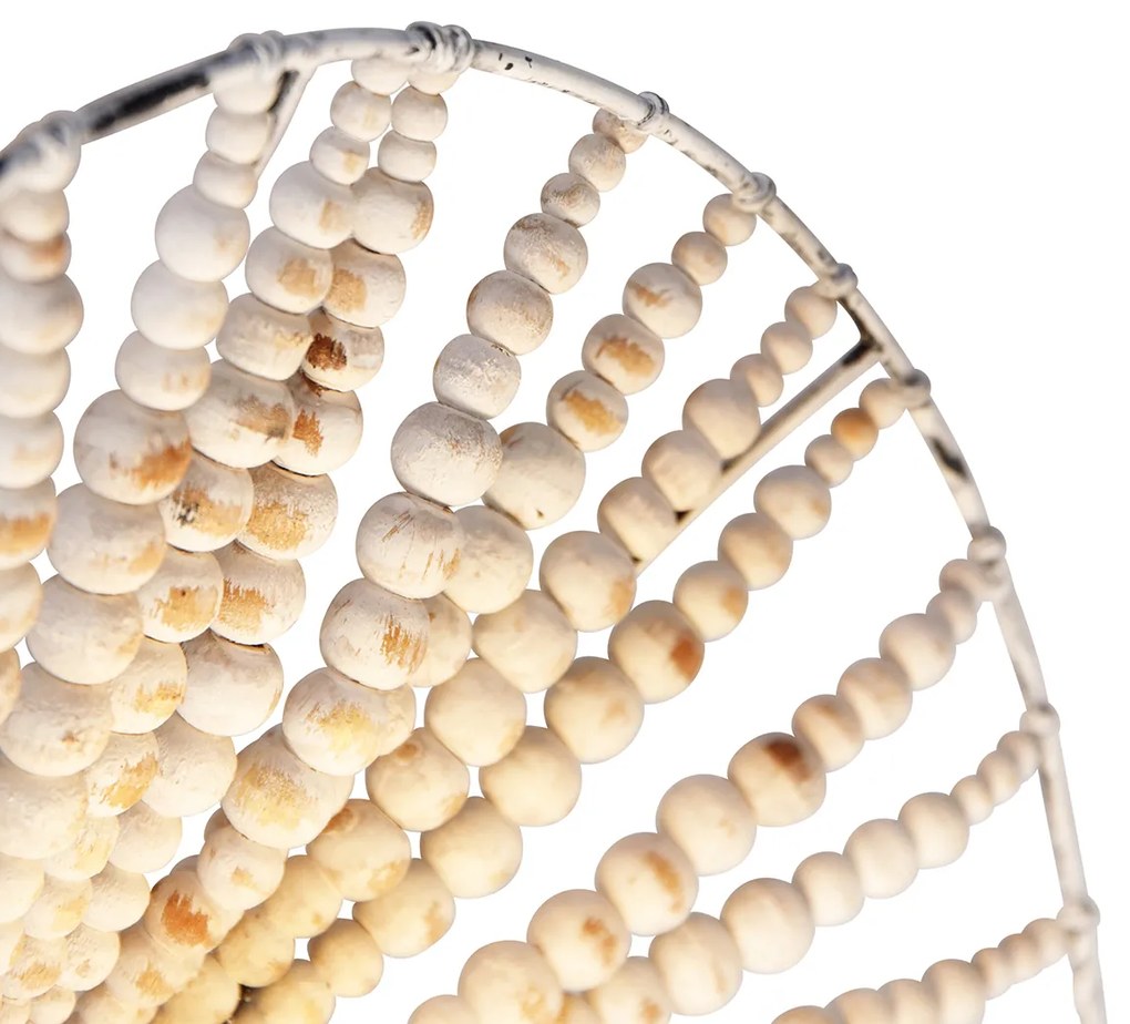 Applique da parete orientale beige con perline - Moti