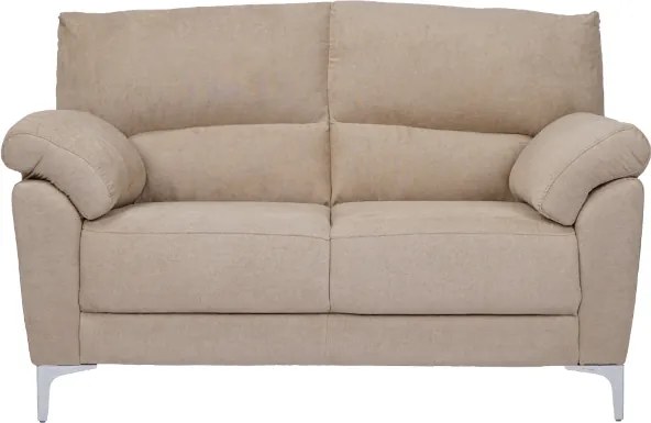 Divano in tessuto a 2 posti 146 cm braccioli imbottito GIADA Camel