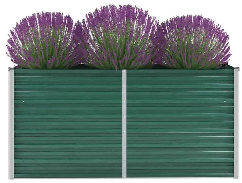 Letto Rialzato Giardino İn Acciaio Zincato 160x40x77 Cm Verde /