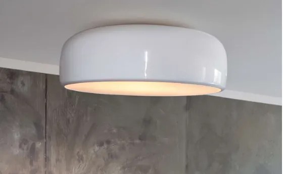 Flos Smithfield Ceiling Lampada 60 cm da soffitto a luce diretta in alluminio Bianco lucido