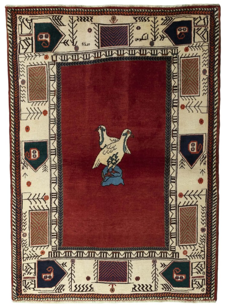 Gabbeh Tappeto persiano 120 x 170 Rosso (Iran) Annodato A Mano