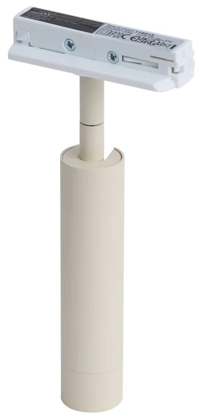 Faretto moderno beige e bianco per sistema a binario monofase - Iconic Ivy