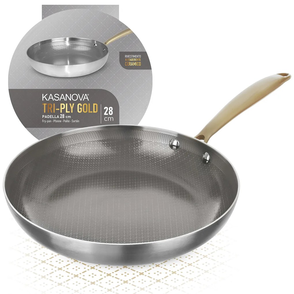 Padella 28 cm triplo strato Tri Ply - Gold