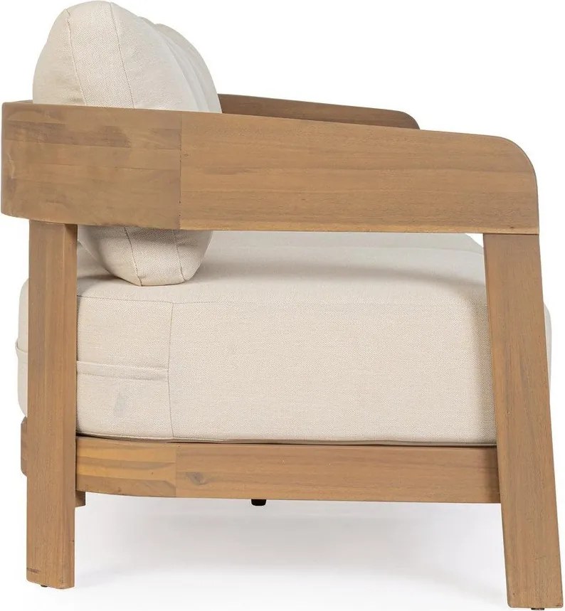 Divano da giardino di colore naturale in acacia massiccia Pablo – Bizzotto