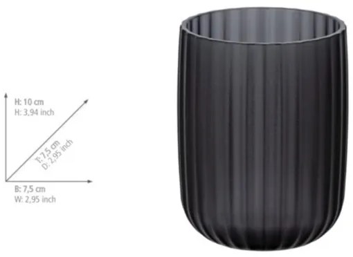 WENKO 24489100 - Bicchiere AGROPOLI 7,5x10 cm grigio