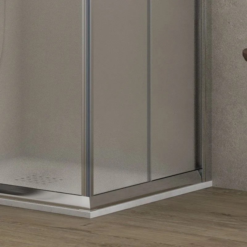 Kamalu - cabina doccia 80x80 altezza 170cm vetro opaco k410