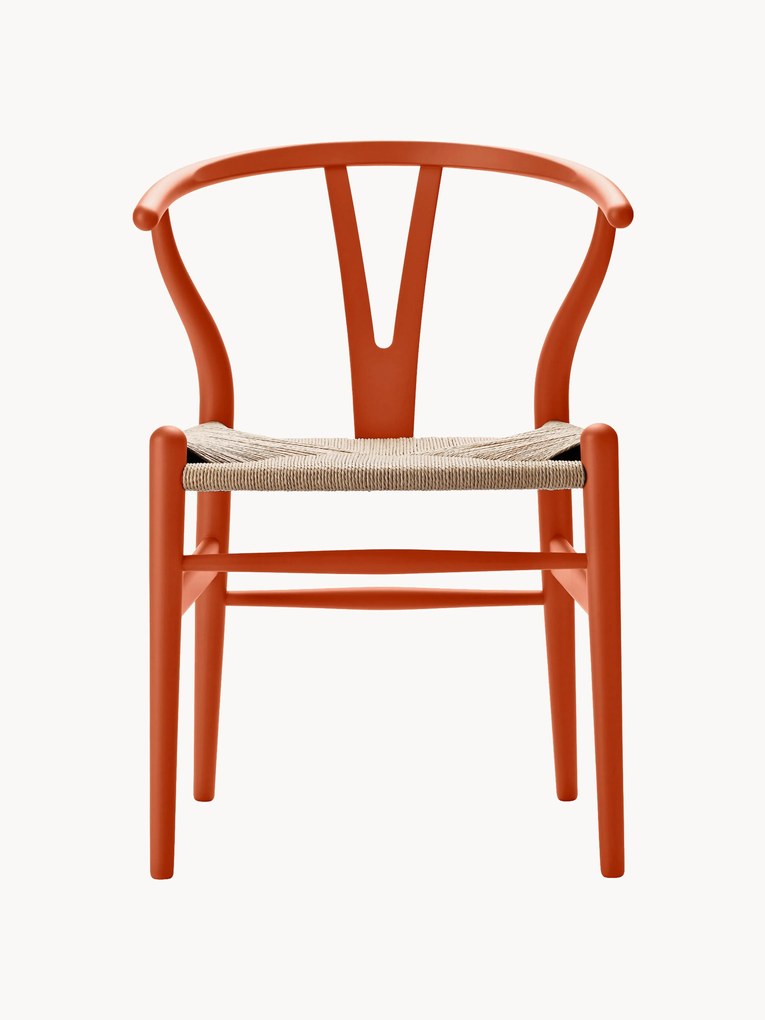 Sedia in legno con seduta intrecciata CH24 Wishbone Chair