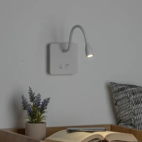 Brilagi - LED Lampada flessibile da muro MAYA Double LED/4W/230V + LED/3W bianco