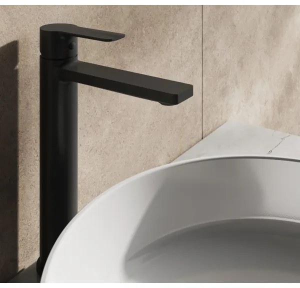 Ravak X070490 - Miscelatore per lavabo SOLAR 29 cm nero