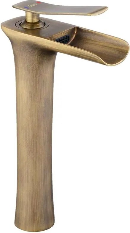 Rubinetto da lavabo Rea Laguna antique Brush Gold high