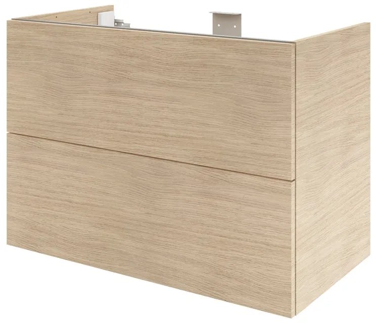 Mobile da bagno sotto lavabo SENSEA Neo  lucido L 90 x H 64 x P 48 cm 2 cassetti, lavabo non incluso