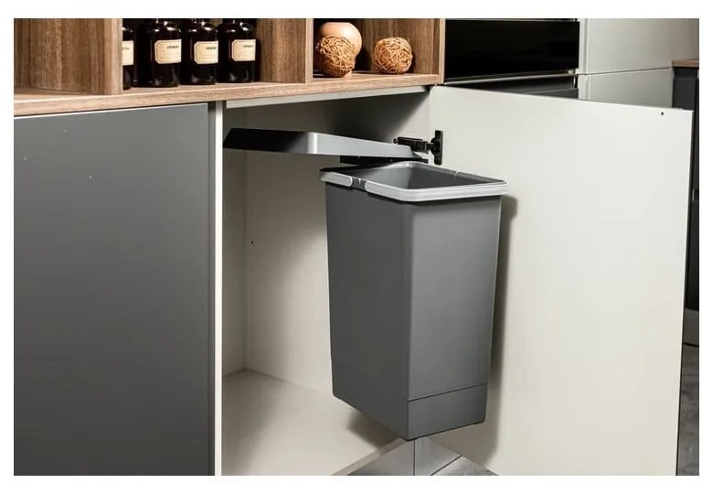 Cestino per rifiuti in plastica incorporato da 24 l Swing 2.0 - Elletipi