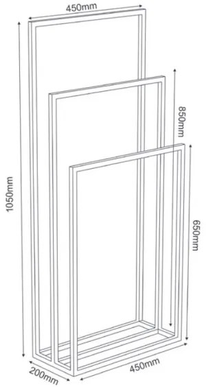 Porta asciugamani 105x45 cm bianco