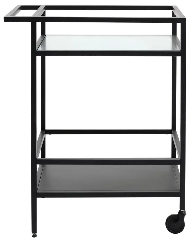 Tavolo da portata in vetro su ruote 42x70 cm Bronco - Unique Furniture