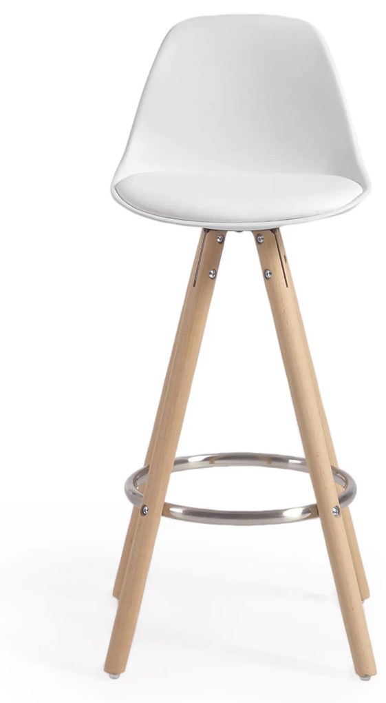Kave Home - Sgabello Slad bianco alto 65 cm