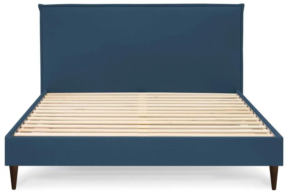 Letto matrimoniale imbottito blu con griglia 160x200 cm Sary - Bobochic Paris