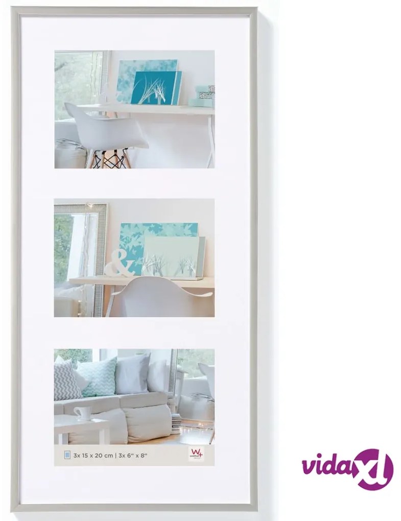 Walther Design Cornice per Foto New Lifestyle 3x15x20 cm Argento