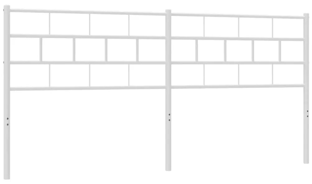 Testiera in metallo bianco 193 cm