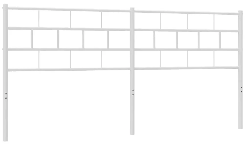 Testiera in metallo bianco 193 cm