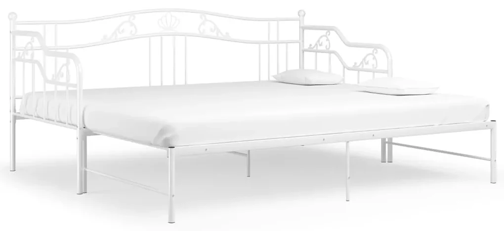 Telaio divano letto estraibile bianco in metallo 90x200 cm