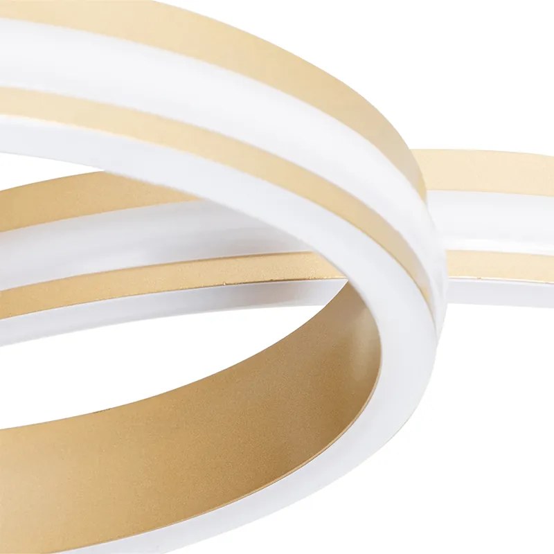 Plafoniera ottone con LED dimmerabile a 3 livelli 4 luci - Navara